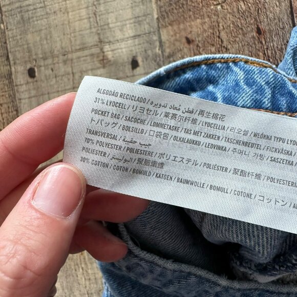 Abercrombie & Fitch High-Rise Denim Loose Shorts Womens Size 23 - Picture 6 of 7